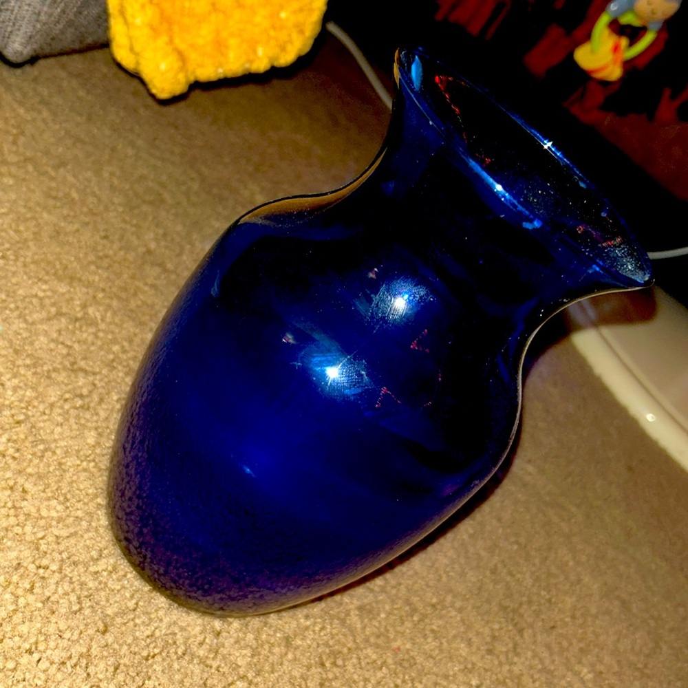 Cobalt blue vase